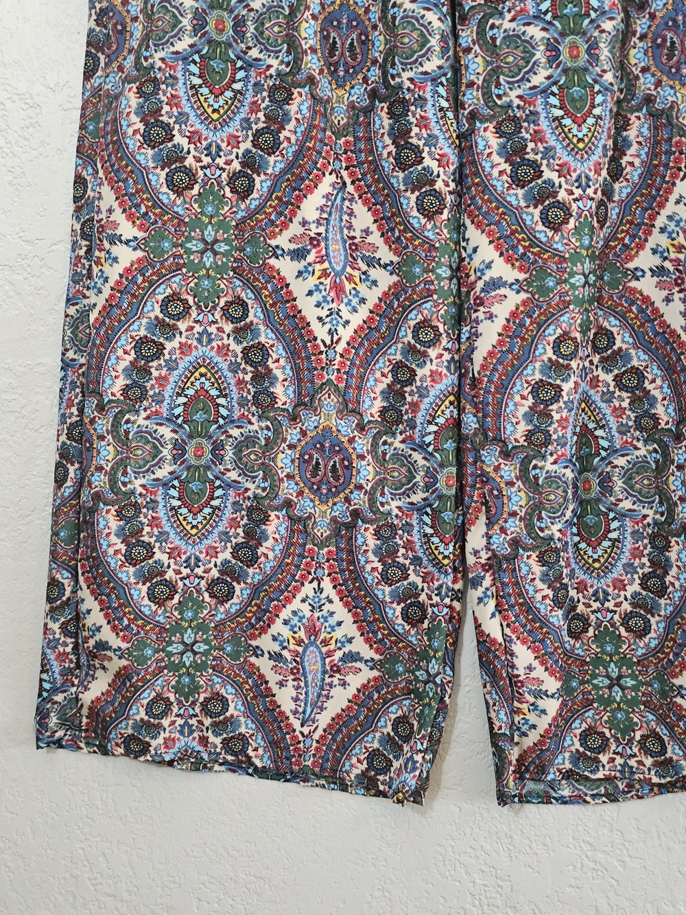 cha cha vente Paisley Wide Leg Pants Multicolor Womens Medium Flowy - Picture 3 of 9